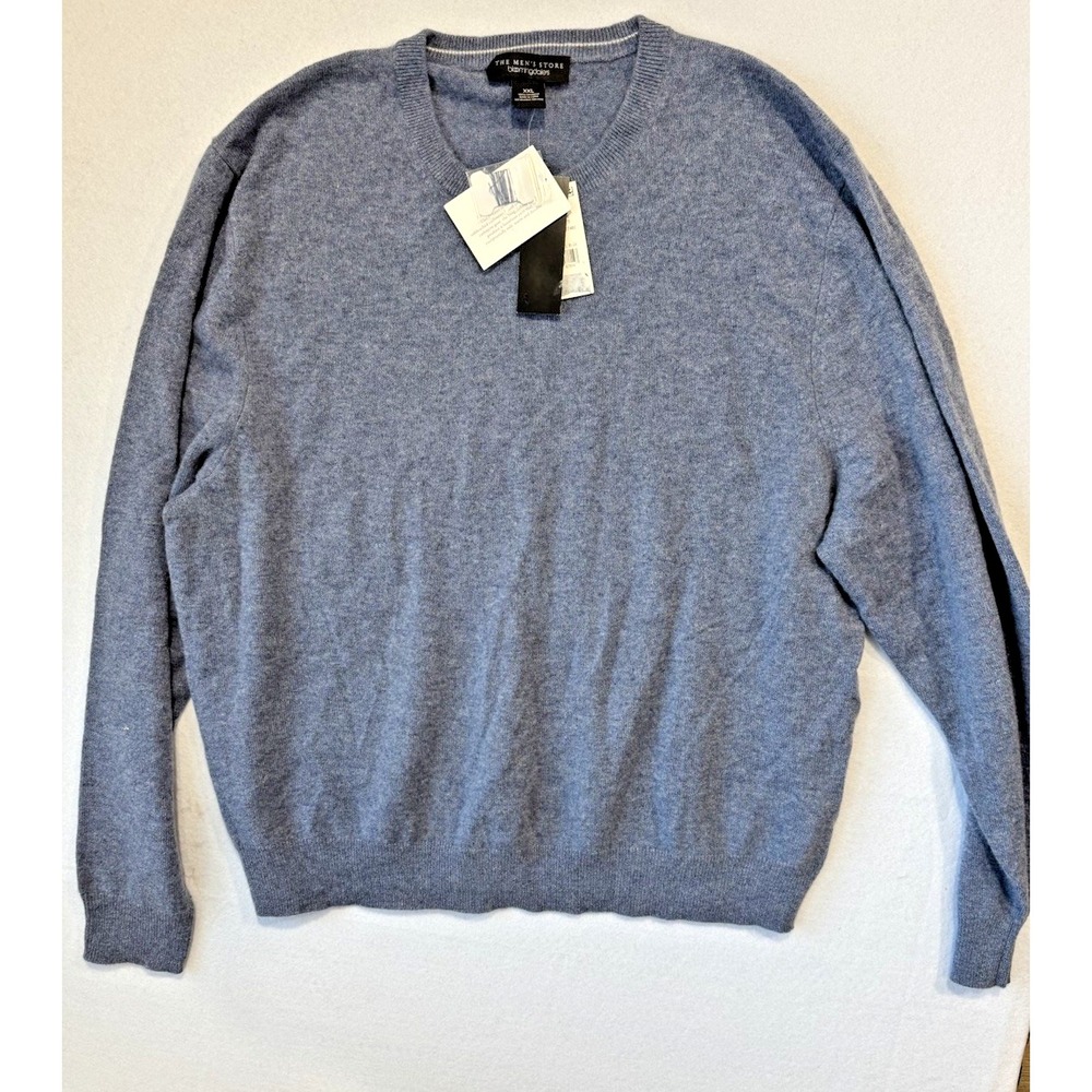 The Men's Store 100%‎ Cashmere Crewneck Sweater Steel Blue Size 2XL XXL